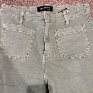 Socialite Sage Green Flare Jeans